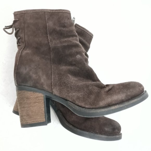 ๐ค Size 38 - Bos. & Co. Brown Suede MARLOW Zip up Boots ๐ค - Picture 2 of 13